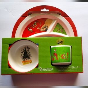 Dr. Seuss Grinch Bamboo Mealtime Set